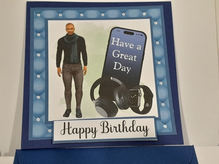 Ethnic Male - The Modern Man Card Toppers #2 by Diane Carbis