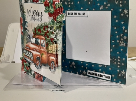 Christmas Fold Back trucks three  by Diane Carbis