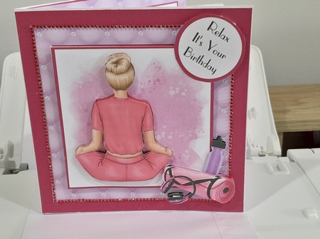 Yoga Girl Birthday Card 3 by Diane Carbis