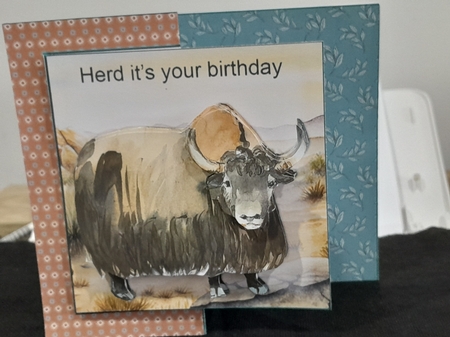 Birthday Yak fold back  by Diane Carbis
