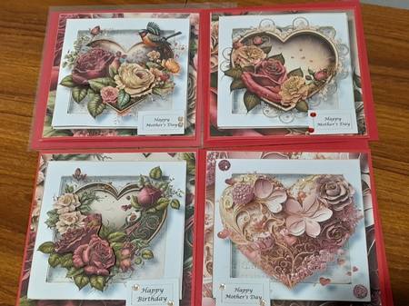 Gorgeous Vintage Heart Bumper Kit 2 by Diane Carbis