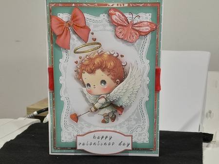 KPD23-Baby Cupid Valentines Day 7x5 inch  (2) by Diane Carbis