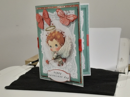 KPD23-Baby Cupid Valentines Day 7x5 inch  (2) by Diane Carbis