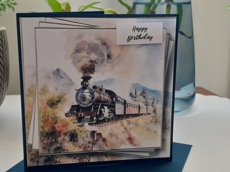 Vintage Steam Train 2 by Diane Carbis