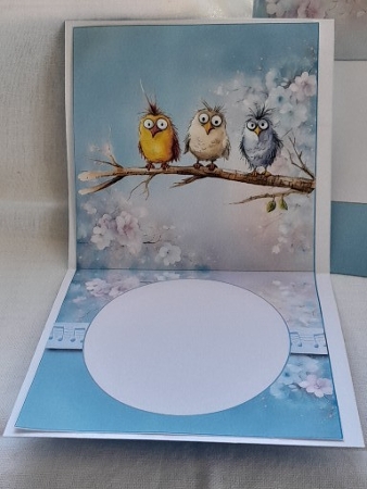 Little Bird 1 - Tent Card - Blank Card by Diane Carbis
