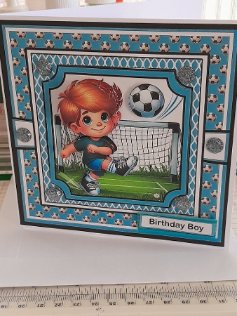 Football 10 - Ginger Hair Decoupage Card Kit by Diane Carbis