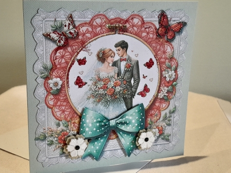 wedding on lace red and sage by Diane Carbis