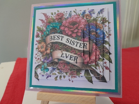 Best Sister Ever 1 Card Front with Pyramid  by Diane Carbis