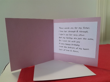 Best Sister Ever 1 Card Front with Pyramid  by Diane Carbis
