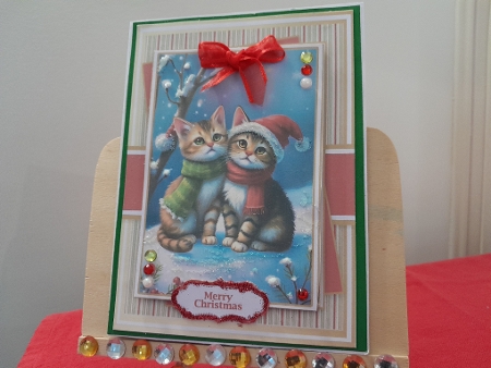 Christmas Cat Love by Diane Carbis