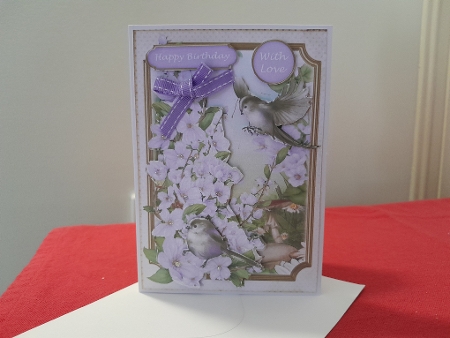 Long Tailed Bird with Blossom Lilac by Diane Carbis