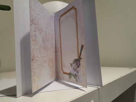 Long Tailed Bird with Blossom Lilac Insert by Diane Carbis