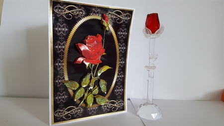 Red Rose on Black by Diane Carbis