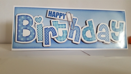 Large Dl Happy Birthday Felties Quick Card N 3D Decoupage by Diane Carbis