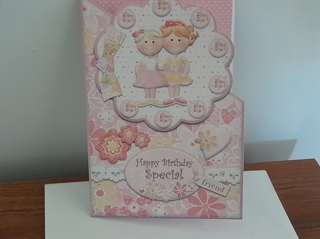 Happy Birthday Special Friend Diagonal Quick Cut & Fold Card by Diane Carbis
