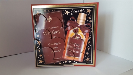 Birthday Whisky Shell Edged Corner Side Stacker by Diane Carbis