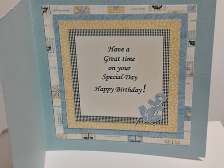 Sailing Male Birthday Card + Insert + 8 Various Sentiments by Diane Carbis
