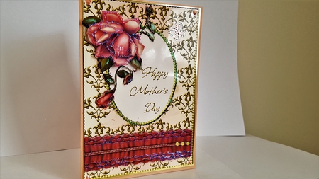 Blush Rose with Ruffle - Mother's Day by Diane Carbis