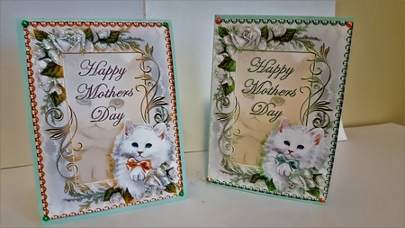2 Sweet Mothers Day Toppers-puss N' Pearls (#2) by Diane Carbis