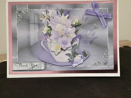 Freesias in a Teacup by Diane Carbis