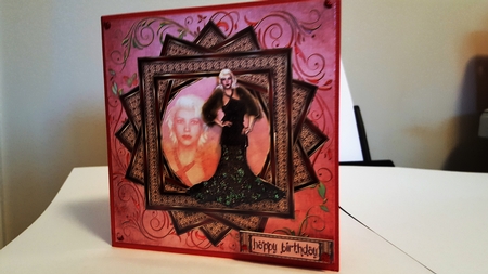 All Dressed Up - Eight Point Star Framed Lady by Diane Carbis