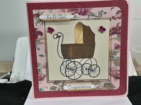 Vintage Pram Baby Girl by Diane Carbis
