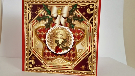 Christmas Square Topper with Star 1 by Diane Carbis