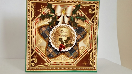 Christmas Square Topper with Star 5 by Diane Carbis