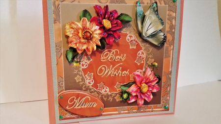 Beautiful Dahlia - Best Wishes by Diane Carbis