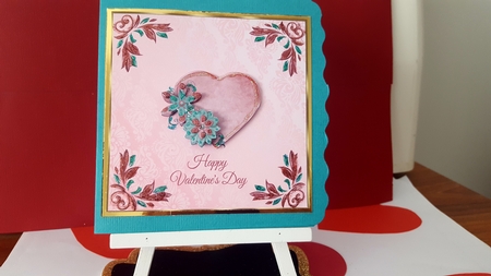 Valentine Heart Card Front by Diane Carbis