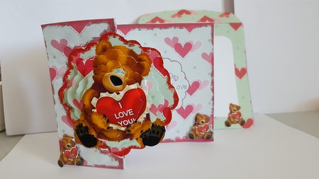Valentine Bear - Scalloped Fold Back Mini Kit by Diane Carbis