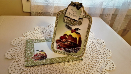 Pudding Elf Tag Shaped Card Kit by Diane Carbis