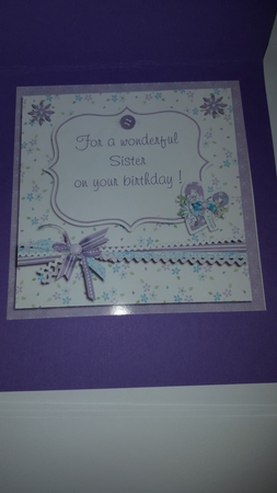 Insert to match Happy Birthday Sister Butterfly Trail by Diane Carbis