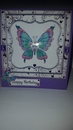 Insert to match Happy Birthday Sister Butterfly Trail by Diane Carbis