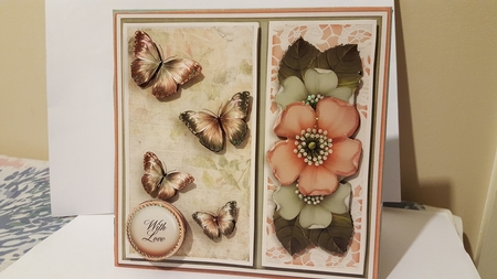 Vintage Wildrose Butterflies and Doilies 1131 by Diane Carbis