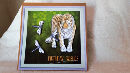 Birthday Wishes - Animal & Dragonflies by Diane Carbis