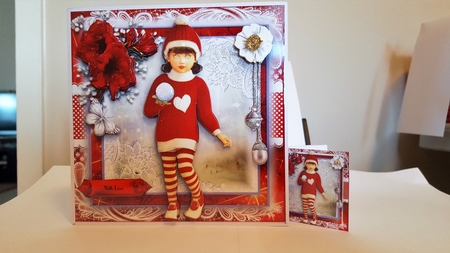Snowball Fun Card Front Kit by Diane Carbis