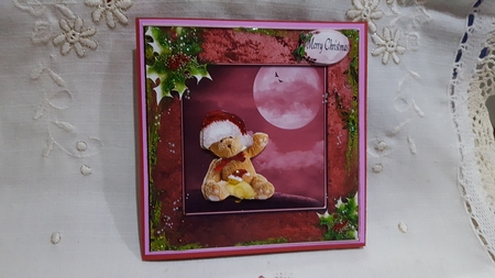 Christmas Teddy & Chick by Diane Carbis