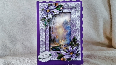 Scenic Christmas In Purples by Diane Carbis