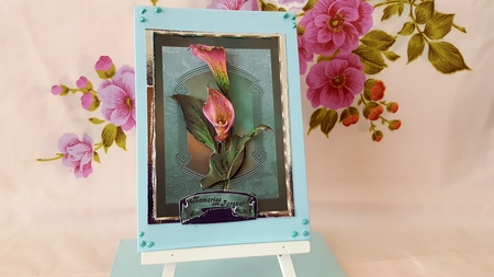 Lilies of Peace Sympathy Topper with Decoupage by Diane Carbis