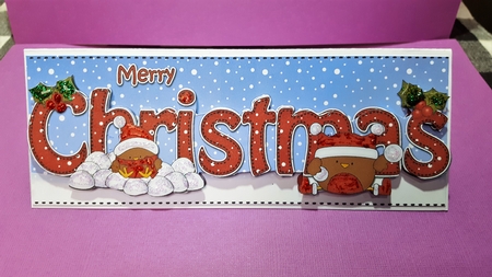 Large DL MERRY CHRISTMAS 3D decoupage  by Diane Carbis