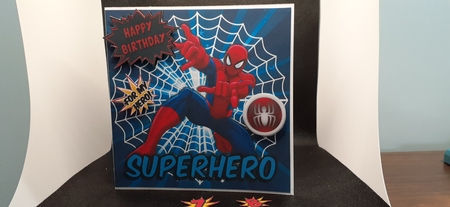 Spider man super hero (red) 8x8 by Diane Carbis