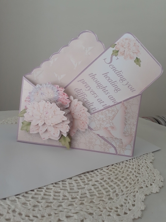 Sympathy Flowers - Stand-up Envelope Card Mini Kit by Diane Carbis