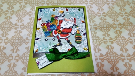 Champagne Santa - Decoupage by Diane Carbis