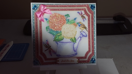 Watering Can and Dragonflies 2 by Diane Carbis