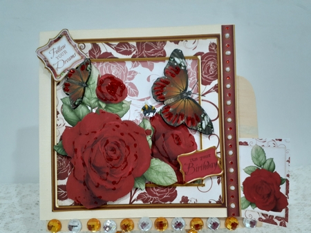 BUTTERFLY BLOSSOMS 4 SHEET MINI KIT RED by Diane Carbis