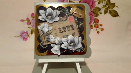 Silver Magnolia Love 6in Decoupage Step by Step by Diane Carbis