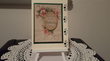 Vintage Blooms and Words Card Topper by Diane Carbis