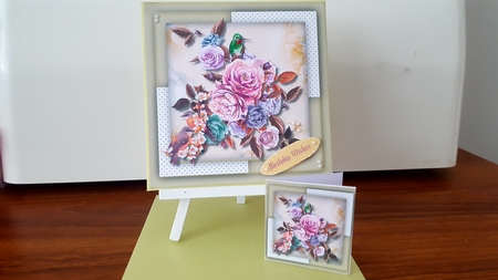 Beautiful Bird and Roses  by Diane Carbis