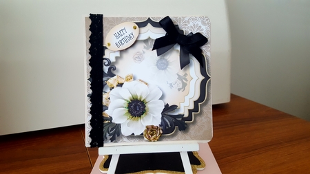 Trio Fancy Frame - Black & White 8x8 by Diane Carbis